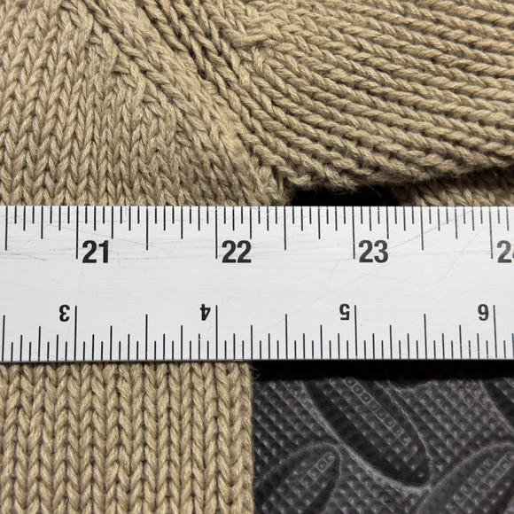 Jones New York Sport Sweater Woman's Lg Khaki Cable-Knit Long Raglan Sleeve Cozy - Picture 6 of 8